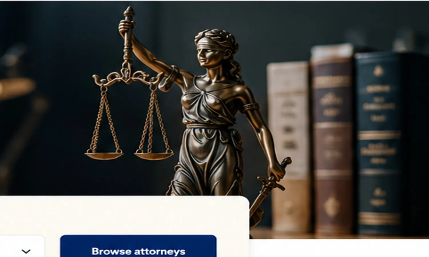 Lady Justice in a legal office